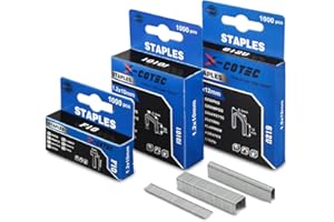 X-COTEC Graffette, Graffette per Sparapunti, Set di Graffette, Graffette Tipo D, U e T, 3000 Pezzi