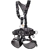 SOB CE Certified Climbing Harness Full Body Harness Adjustable for Mountaineering, Rock Climbing, Rappel, Rescues and Arboric