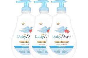 Baby Dove Rich Moisture Head to Toe Wash - Gentle & Nourishing Hair and Body Wash for Babies, Tear-Free Formula, Delicate Fragrance, Keeps Hair and Skin Soft, Ideal for Newborns - 400ml, Pack of 3