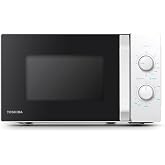 Toshiba MW2-MG20P(WH) 3-in-1 Microwave Oven with Grill 20 Litres 5 Adjustable Power Levels Timer 700 W Grill 1000 W White