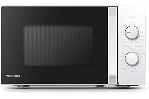 Toshiba MW2-MG20P(WH) Horno microondas 3 en 1 con grill, 20 L, 5 niveles de potencia ajustables, temporizador, 800 W, grill 1000 W, blanco