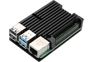 Unistorm Raspberry Pi 4 Model B Aluminum Case RPI 4 Metal Shell Black Box for RPI 4B (Without Fan)