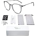 Gatton Design Blue Light Blocking Glasses | Great for Gaming, Computer Use & Reading | Anti Blue Light Screen Filter Lens | Stainless Steel & Acetate | Migraine Eyeglasses