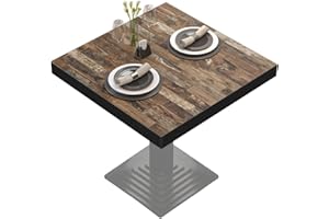 ‎GGMMÖBEL GGMMÖBEL Brasil | Tischplatte | B:T 60 x 60 cm | Vintage Old | Holzplatte | Perfekt für klappbare Küchentisch, Esstisch | ABS Kante | HPL beschichtete | Restaurant, Cafe, Bar