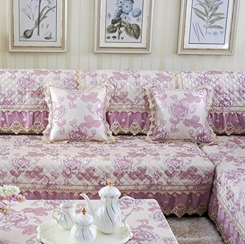Quilted sofa furniture protectors,Quilted furniture protector cover Lace sofa cover Backing and armrest sold separately Sofa towel perfect for pets and kids,Recliner and rocker Multi size available-Y pillowcase18x18inch(45x45cm)