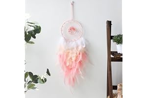 HSLXBY Attrape rêve,Capteur de Reves en Plumes,Boho Style Filet à rêves Suspension Murale,Convient à la Décoration D'intérieur, pour La Chambre à Coucher, Les Mariages Agencement Festifs