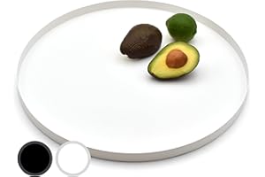D&D Living® Dekoracyjna taca okrągła Ø 40 cm | designerski talerz dekoracyjny i taca dekoracyjna z metalu (biały matowy)