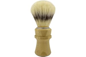 KIKC Blaireau de rasage fait à la main en poils de sanglier purs pour rasage humide, manche en bambou confortable, brosses de rasage pour homme, poils doux, meilleur cadeau pour homme barbu
