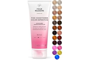 ‎FOUR REASONS FOUR REASONS Farbmaske – Rosenrosa – (19 Farben) Tönungsbehandlung, farbgebende Spülung, tonisiert und verbessert farbbehandeltes Haar – semipermanente Haarfarbe, 6,76 fl oz