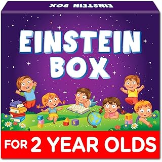 Einstein Box for 2 Year Old Baby Boys and Girls, Learning and Educational Gift Pack of Toys and Books-Cardboard,Multicolour