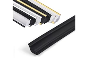 GHIBFBT Zierleisten Selbstklebend Selbstklebender Deckenleiste, 5M Deckenleisten PVC Dreieck Zierleiste Flexible & leicht, Sockelleiste Selbstklebend für Wandkanten Fliesenkanten (Schwarz-klein)