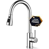 JUPPLIES Removable Kitchen Tap &ndash; Stainless Steel, 360&deg; Rotate, 3 Water Modes, Kitchen Sink Tap with Removable Sprayer, Easy I