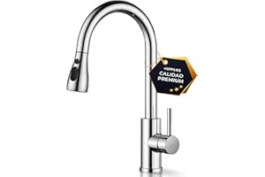 JUPPLIES Grifo Cocina Extraíble – Acero Inoxidable, Giratorio 360°, 3 Modos de Agua, Grifo Fregadero Cocina con Rociador Extraíble, Fácil Instalación, Grifos Cocina Fregadero