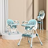 Infantso Feed-X (5-in-1) Baby High Chair/Baby Feeding Chair with Foot Support for 0 to 5 Years Baby, High/Feeding Chair Folda