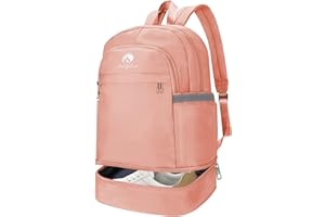 Outplea 28L Gym Backpack with Shoe Compartment Men Women, Large Gym Bag with Wet Pocket, Lightweight Workout Backpack, Compact Sports Backpacks for Dance Swimming Travel