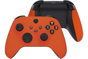 eXtremeRate Side Rails Grips Shell for Xbox Series X & S Controller, Orange Soft Touch Grip Custom Accessories Back Panels Cover Faceplate for Xbox Core Wireless Controller [Controller Excluded]