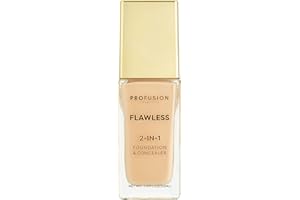 Profusion Cosmetics 2-In-1 Foundation and Concealer for Light Skin Tone, Flawless Full Coverage and Matte Finish with Convenient Solution for Achieving Polished Look - Fair Beige