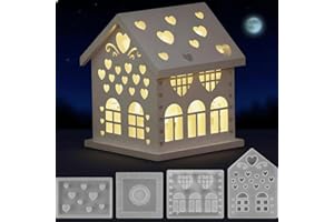 BAIEYE Stampi silicone per gesso casette, Stampo per candele natalizie, facile da sformare
