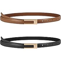 UxClishe 3er-Pack Damen Ledergürtel - Verstellbare Gürtel In Schwarz, Kamel, Creme