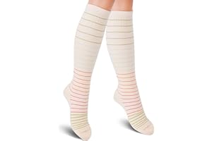SocksLane Cotton Compression Socks 15-20 mmHg Class 1 Support Knee-High for Women and Men