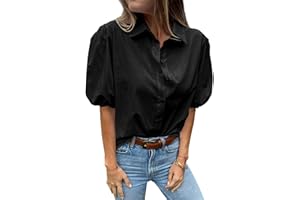 Imily Bela Muślinowa bluzka damska, elegancka bluzka, bawełna, tunika, letnia zapinana na guziki, kołnierz, bluzka koszulowa, górna część