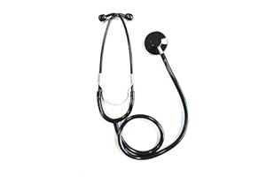 MARLAS Pro Single Head Stethoscope Ideal for EMT Doctor Nurse Vet Medical Student Health Blood Stethoscope Latex Free (Black)