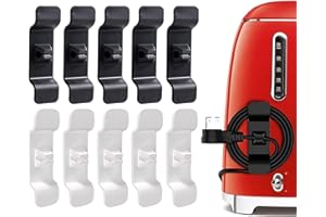 10 Piezas Organizador Cables Management, DOYUKY Organizadores de Cables de Electrodomésticos, Soporte Cables, Clips para Cables Organizador para Batidora, Cafetera, Olla a Presión y Freidora de Aire