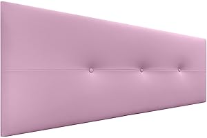 DHOME Testiera in similpelle o in tessuto AQUALINE Pro Testiera imbottita Letto di lusso (Similpelle Rosa, 160cm (Letto 150/160))