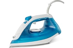 Amazon Basics Fer à Vapeur Avec Semelle Antiadhésive, 1 800W, 20g de Vapeur Continue, Réservoir de 200ml, Bleu