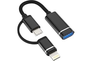 KEFIANY Lightning USB C auf USB-A Klinke Adapter Iphone OTG Kabel Typec Thunderbolt Stecker für Tastaturen Stick Maus Hub Zubehör für 14 13 12 Pro Max 8 7 Plus Samsung Macbook Ipad Huawei Xiaomi -ip-ip+tp-OTG