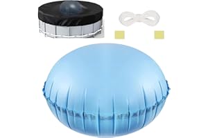 BlyeMichdi Poolkissen Winter XXL Rund, 120x120cm Luftkissen Winter, Pool Winterabdeckung Luftkissen Rund zur Poolabdeckung mit 15m Seile, Pool Zubehör im Winter und bei schlechtem Wetter