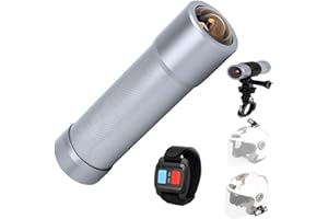 VSYSTO 4K Ultra Haute Résolution WiFi Caméra Moto Enregistreur Sport Ski Enregistreur de Température Starlight Vision Nuit Corps Métallique Étanche Enregistrement en Boucle (Gris+4K)