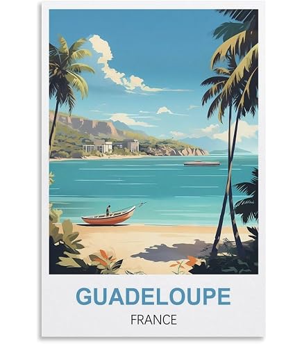 Poster Vintage Guadeloupe - Décoration Murale 50x75 Cm Pour Salon Et Bureau - 5