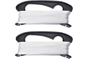 HAMKU 200M drachenschnur Drachenschnur Spule Kite Line Winder Drachenleine mit schwarzem Wickelbrett Schnurdrachen Rope für Outdoor Sport Drachen String für Familien Gruppenaktivitäten