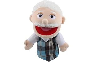 XIMEY handdockor för barn med rörliga öppna munar, 30 cm plysch handdocka, Muppets handdocka för utbildningssyften, interaktiva spel, dockteater, rollspel