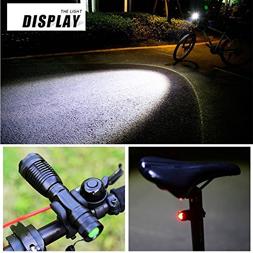 LED Fahrradbeleuchtung,BestTrendy Fahrradlampe Fahrradlicht Set ink.Frontlichter und Rücklicht, Halterung,Super Helle 1200 Lumen Taschelampe,Zoombarer Effekt, 3 Licht-Modi Rücklicht,Camping und taeglichen Gebrauch - 4