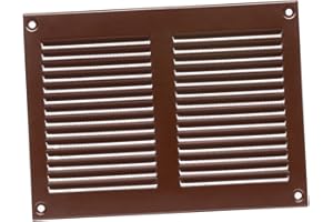 GENERIC Griglia di ventilazione e aspirazione dell’aria in metallo con montaggio a incastro, ideale come protezione contro gli insetti, 200 x 150 mm, colore marrone