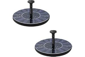 EPHEYFIF Solar Fountain Pump, 2 Pcs Solar Powered Water Fountain with 6 Nozzles, Floating Solar Pond Pump for Bird Bath, Garden, Pond, Pool and Fish Tank