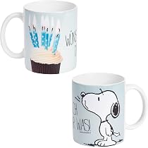 Snoopy Kaffeetasse "Achtung! Lesen Gefährdet Die Dummheit" - 320 Ml Keramik, Gelb-weiß, Spülmaschinengeeignet