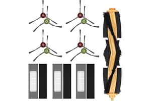 Rebirthcare Ricambi Accessori Filtro per Ecovacs per Deebot N8 N8+ N8 Pro+ T9 T8 AIVI T8 AIVI+ OZMO 950 920 DX5G-KTA Aspirapolvere Filtri Kit Principale Spazzole a Rullo Filtro Hepa Spazzole Laterali