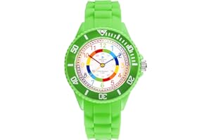 Alienwork Kids Orologio di Apprendimento Bambini Ragazzi Ragazze Tempo di Apprendimento Impermeabile 5 ATM
