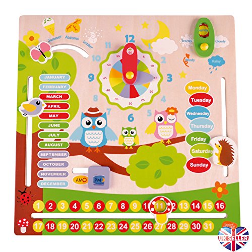 Wooden Calendar Clock