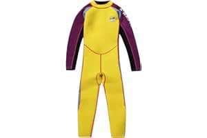 Gogokids Combinaisons Humides pour Enfants - Garçon Filles Combinaisons de Plongée Thermique Une Pièce 2.5mm Néoprène Vêtements Anti-UV