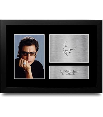 Jurassic Park Signiertes Poster A2 Gerahmt - Film Memorabilien Für Fans