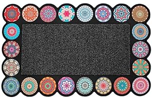 Acomoda Textil – Felpudo de Entrada 45x75 cm, Alfombra Rectangular de Goma Antideslizante y Resistente. Alfombrilla Acolchada de Fácil Limpieza Ideal para Interior y Exterior. (Mind)