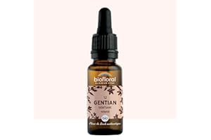 BIOFLORAL – 12 Gentian, Gentiane BIO DEMETER – Voluntad – Flor de Bach auténtica – Gotero 20 ML