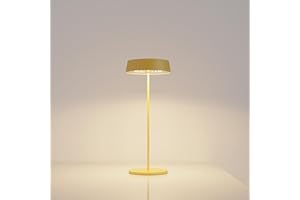 Palmina 901, lampa stołowa LED, ściemniana, 4400 mAh, bezprzewodowa, ochrona IP54, lampa do użytku wewnątrz i na zewnątrz, nadaje się do kolacji, czytania, sypialni, ogrodu i wielu innych/żółta