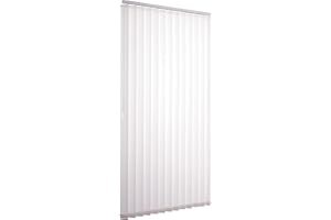 ‎VENTANARA Ventanara® Lamellenvorhang durchgehende Schiene Komplettset Vertikaljalousie 89mm inkl. Montagematerial (Weiß (tageslicht), 200 x 250 cm)