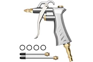 COITEK Air Blow Gun, Nozzle Duster Blow Gun Cleaner with 1 Blow Nozzle and 2 Air Flow Extension Dust Cleaning Air Compressor Accessory Tools Air Blowing Nozzle Gun