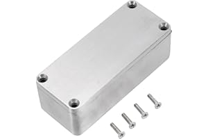 EXTRWORY Effect Aluminum Box Metal Electric Case Instrument Silver Enclosure Project Box Aluminum Cooling Case Flush Mount Terminal Boxes Easy To Machine, Drill or Paint(1590 A （92 as a 1m mm)